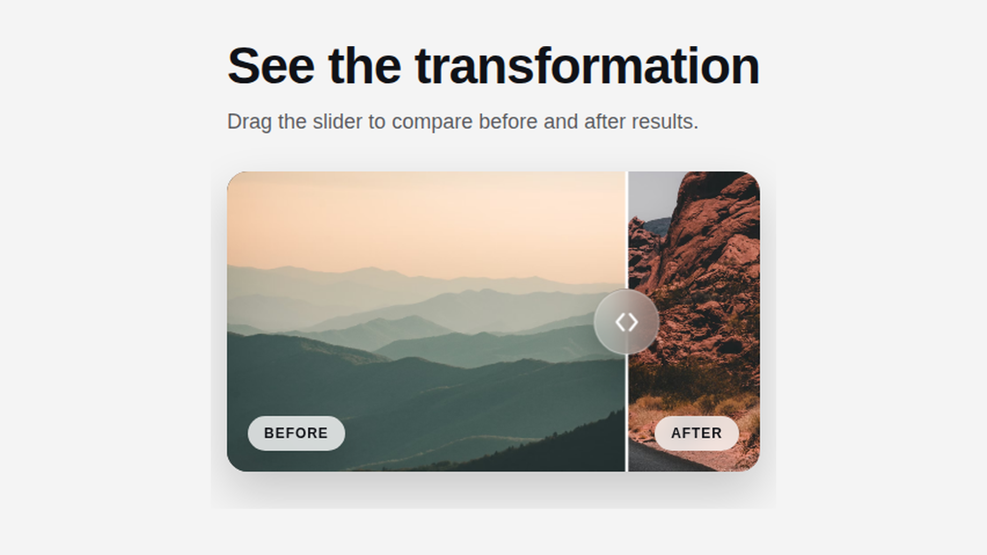 Before / After Slider preview